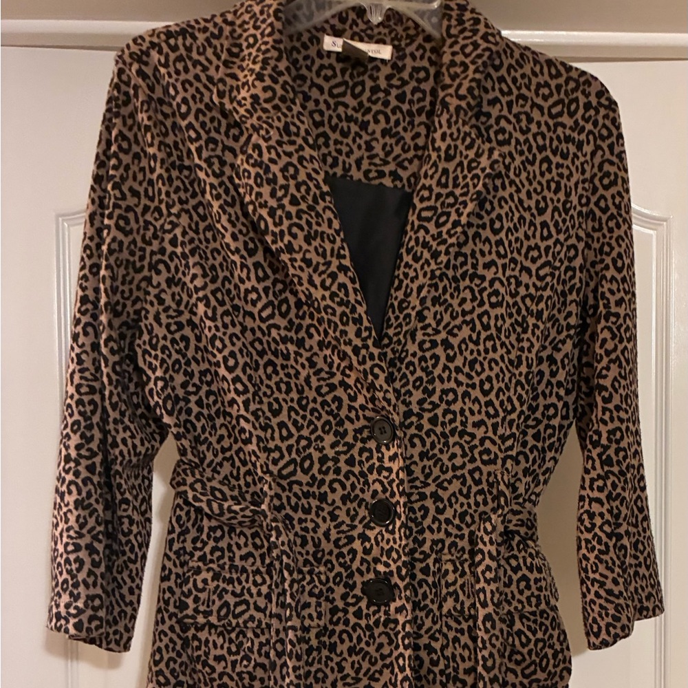 Susan Bristol Leopard Print Blazer